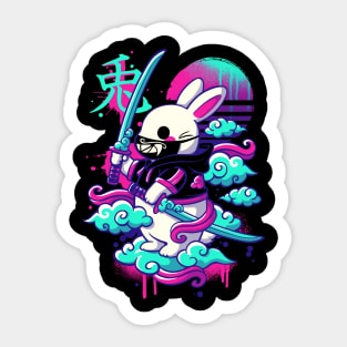 Cybersamurai bunny Sticker